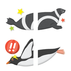 つながるクラカケアザラシとペンギン英文字
