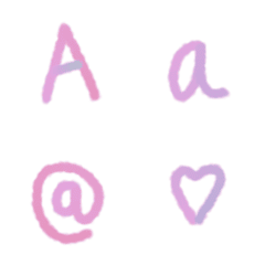 English alphabet pastel color