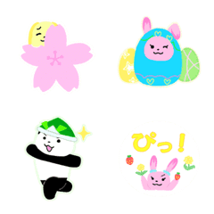 Spring Emoji Dog,Rabbit,Panda