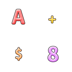 QxQ Rainbow ABC123 Animation Emoji