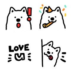 Samoyed drawing emoji