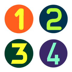 Number black colorful neon 02