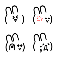 基本魔法+顔文字+表情貼+路邊兔兔=兔兔 B