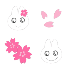 A White rabbit with shinning eyes Emoji