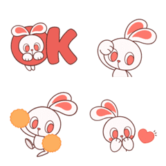 Emoji of a poppy rabbit