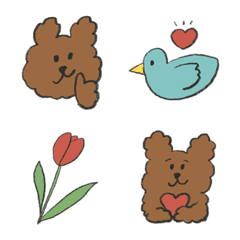 Fluffy bear emoji 01