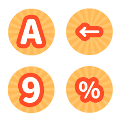 QxQ round ABC 123 Letter Animation Emoji