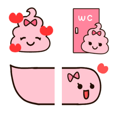 Pink cute poo emoji.