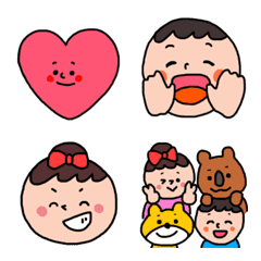Cute little kids face emoji everyday
