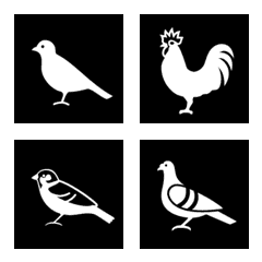 pictogram animals in the birds & insects