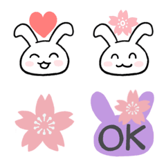 Emoji   Spring white Rabbit