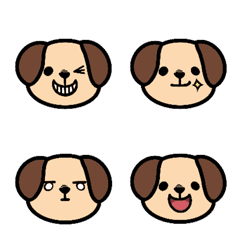 EMOJI of cute dog with droopy ears.