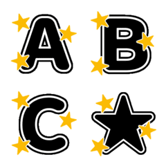 Font with stars