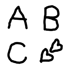 Letters written with the left hand(ABC)