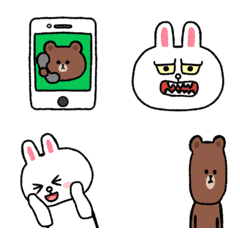 brown&cony yuru love emoji