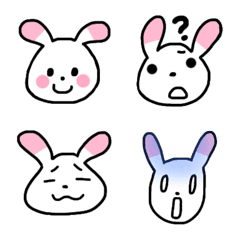 Rabbit emoji with pink ears