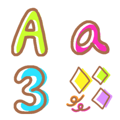Simple cute Alphabet & Numbers.