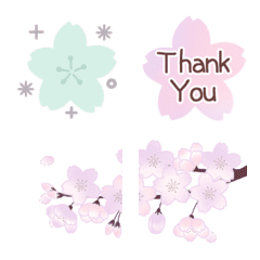 Moving cute Sakura Emoji 2(English)