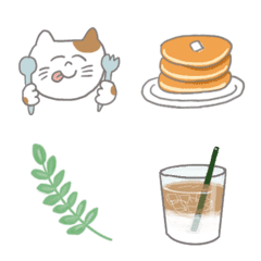Cafe style cute emoji