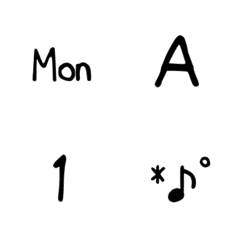 QxQ handwriting black simple Emoji 2