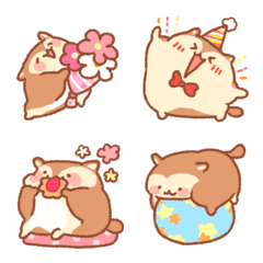Fluffy cute! flying squirrel emoji