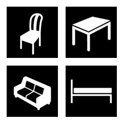 pictogram furniture. electric appliances