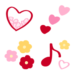 Cute Flowers & Heart - Animated -