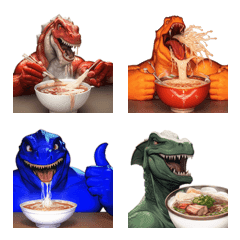 Ramen dinosaur emoji