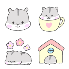 Emoji of djungarian hamster