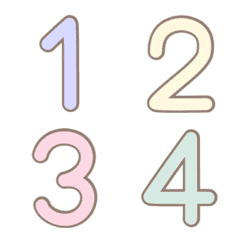 Numbers emoji pastel kawaii