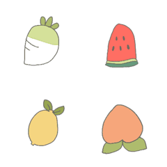 cute fruits and vegetables.