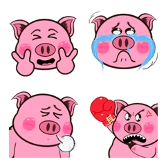 Animated Emoji of The pinkky piggy
