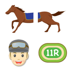 connected horse & horse racing emoji