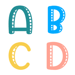 Alphabet colorful animation emoji