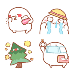 Fluffy character emoji with hay fever