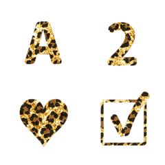 QxQ leopard print ABC 123 Emoji