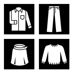 pictogram clothing and belongings