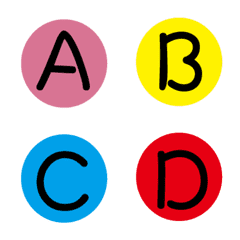 Color Label Sticker Alphabet Symbols