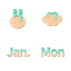 Mint sandwich cookie Emoji