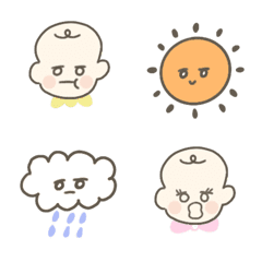 simple baby emoji 8color