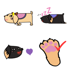 Travel Dachshund emoji Vol.1