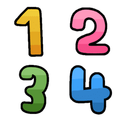 Number pastel sweet colours animation