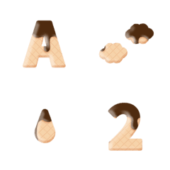 chocolate ice cream ABC 123 Emoji