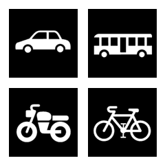 pictogram transportation and vehicles