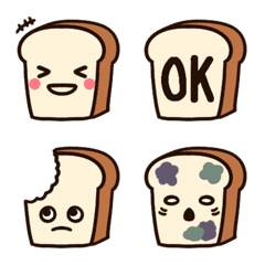 Expressive, cute bread emoji.
