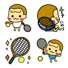 テニス　絵文字　ハッピーゴリラ
