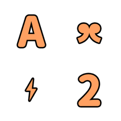 Orange ABC 123 Emoji