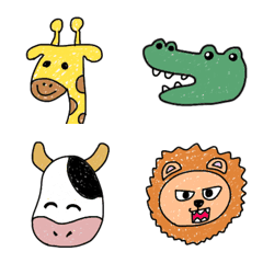 Handwritten Emoji Animals Set