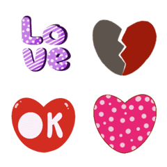 Love and heart emoji collection