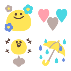 6 colors simple emoji part 1